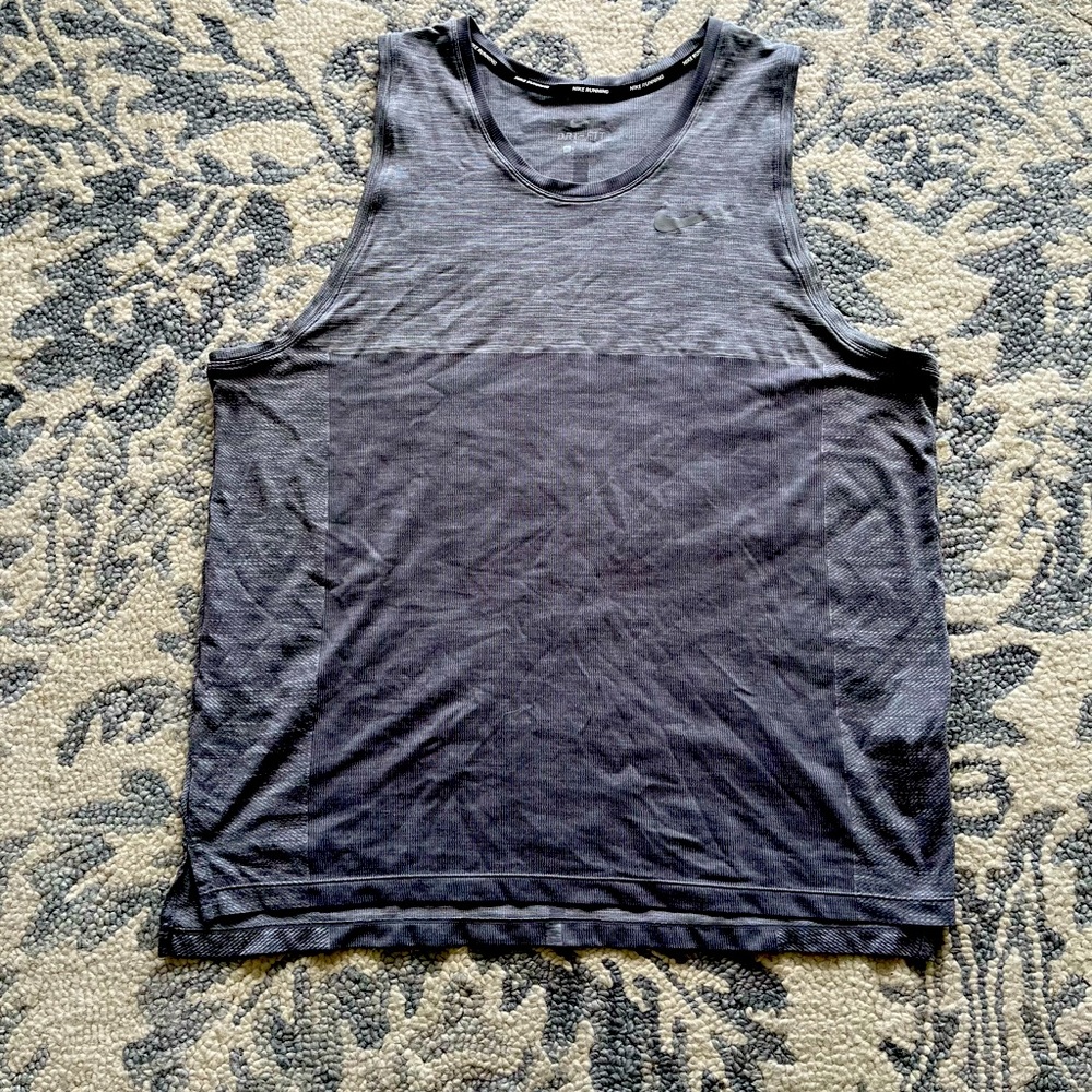 Nike Running Dri-FIT Tank, Heather Gray, XL